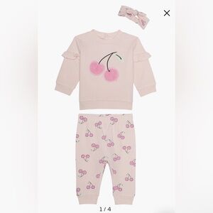 PL Baby By Petit Lem Sweatshirt, Joggers, & Headband Set